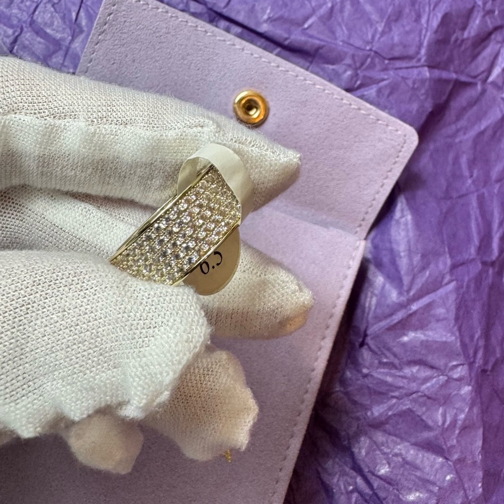 Melinda Maria Gold Pave Ring - Picture 8 of 13